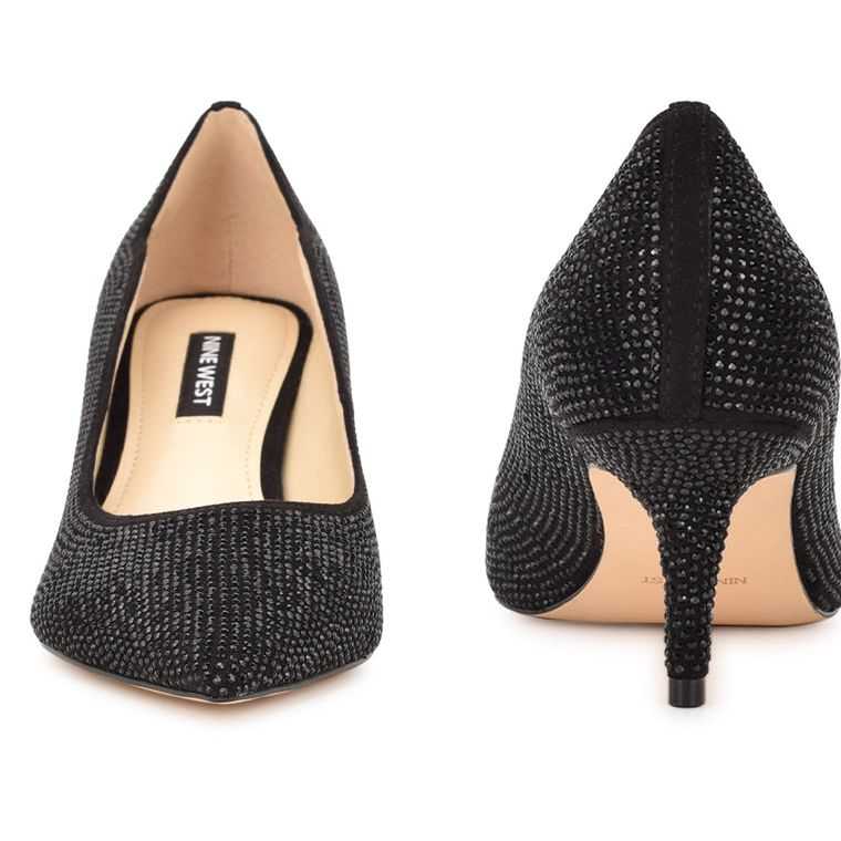 Nine West Abaline Rhinestone Pointy Puntera Pumps | 6943-GICSZ