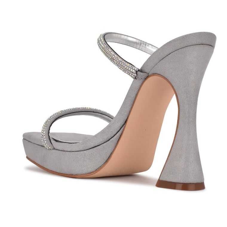 Nine West Adine Plataforma Gris | 5302-YMGBT