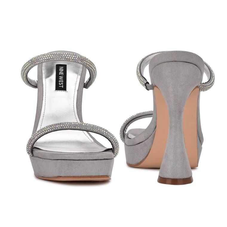 Nine West Adine Plataforma Sandals Gris | 2849-JADLH