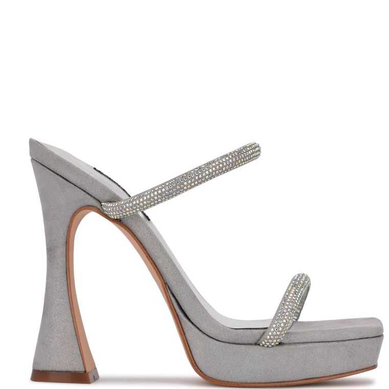 Nine West Adine Plataforma Sandals Gris | 2849-JADLH