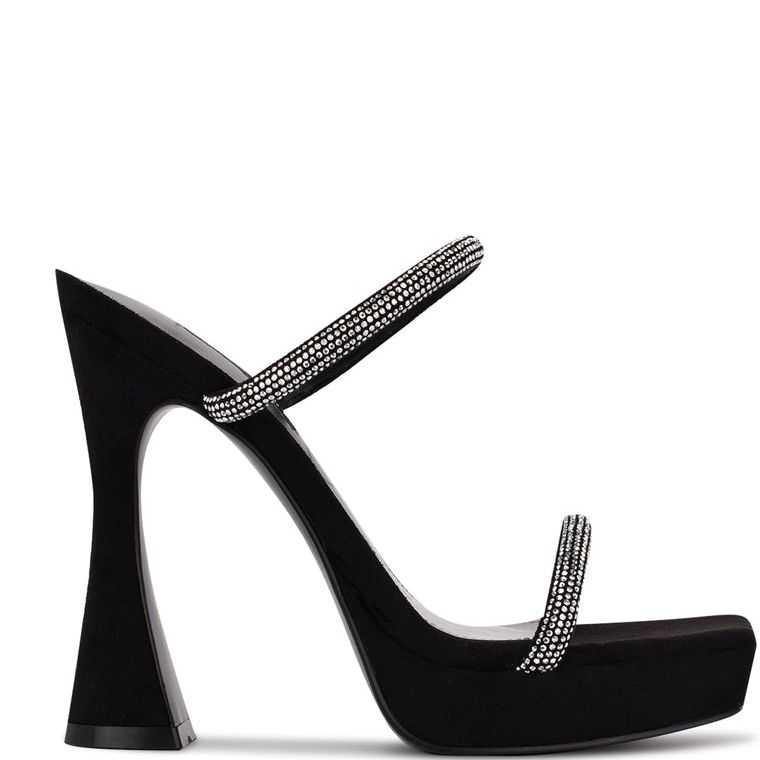 Nine West Adine Plataforma Sandals Negras | 6487-JVFUS