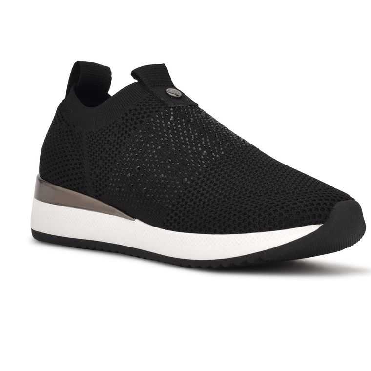 Nine West Aia Slip On Sneakers Negras | 1058-ERBLX