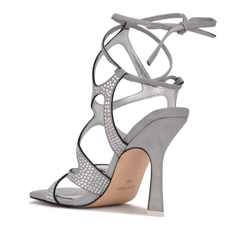 Nine West Alanah Ankle Wrap Tacón Blancas | 4927-KFXJY