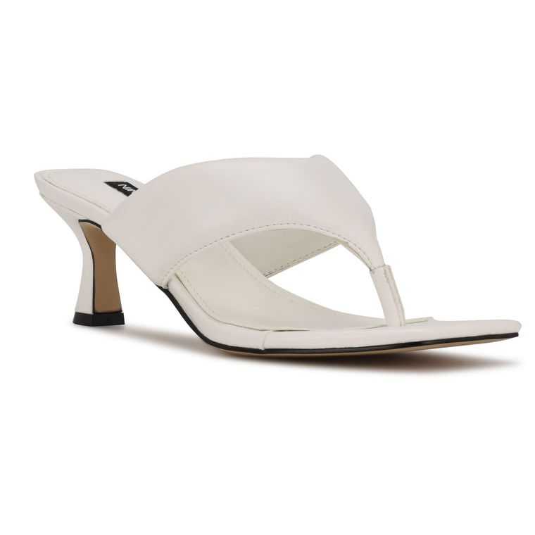 Nine West Alike Chanclas Sandals Blancas | 2346-WTEZO