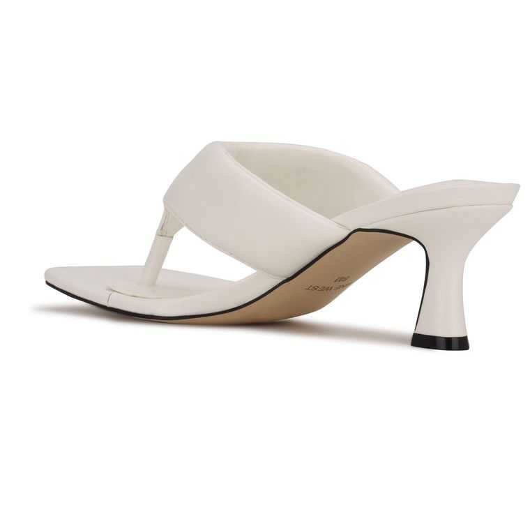 Nine West Alike Chanclas Sandals Blancas | 2346-WTEZO