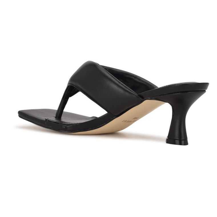 Nine West Alike Chanclas Sandals Negras | 1054-EHPAI