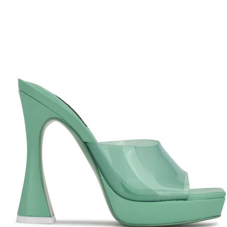 Nine West Ansel Plataforma Chanclas Verde Menta Verde | 0862-WSDMH