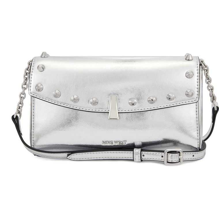 Nine West Arden Crossbody Clutch Plateadas | 6085-XVSJB