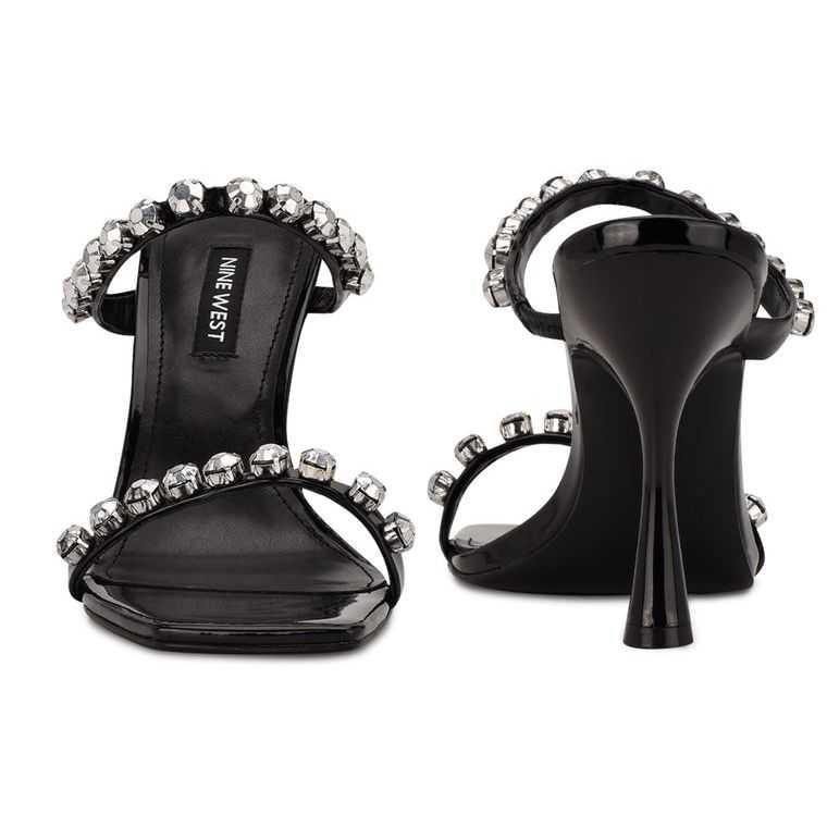 Nine West Aria Chanclas Sandals Negras | 4982-INPKY