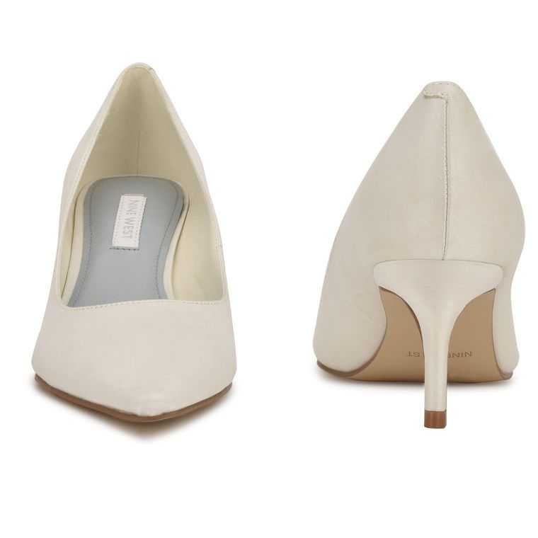 Nine West Arlene Pointy Puntera Pumps Blancas | 2503-UKESJ