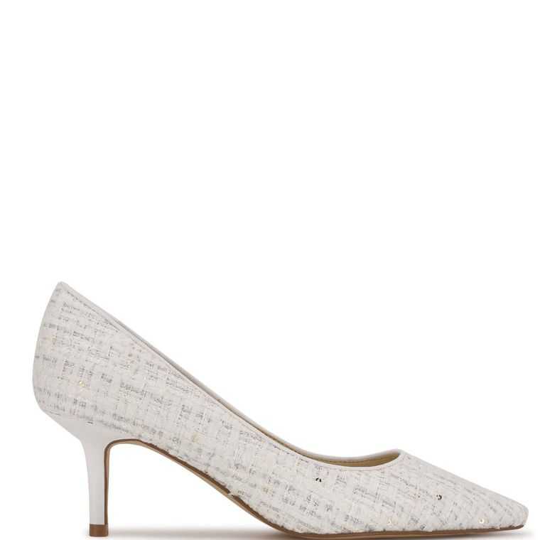 Nine West Arlene Pointy Puntera Pumps Blancas | 2543-RMFIV