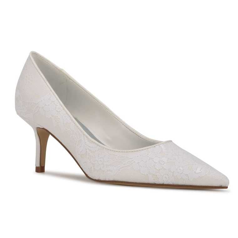 Nine West Arlene Pointy Puntera Pumps Blancas | 4265-XJTCW