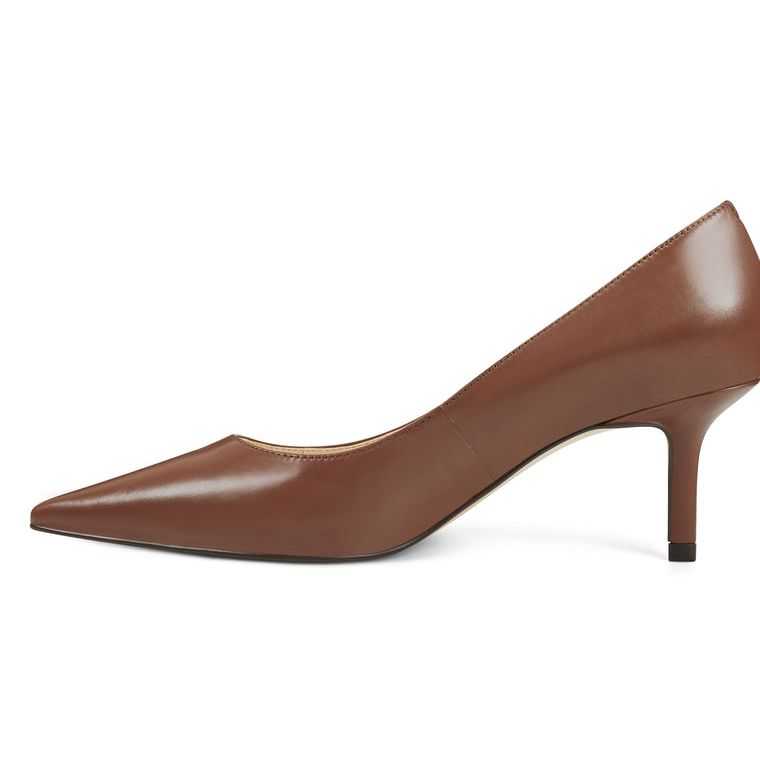 Nine West Arlene Pointy Puntera Pumps Marrones Oscuro | 2760-RUHTN