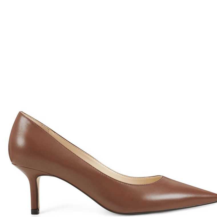 Nine West Arlene Pointy Puntera Pumps Marrones Oscuro | 2760-RUHTN