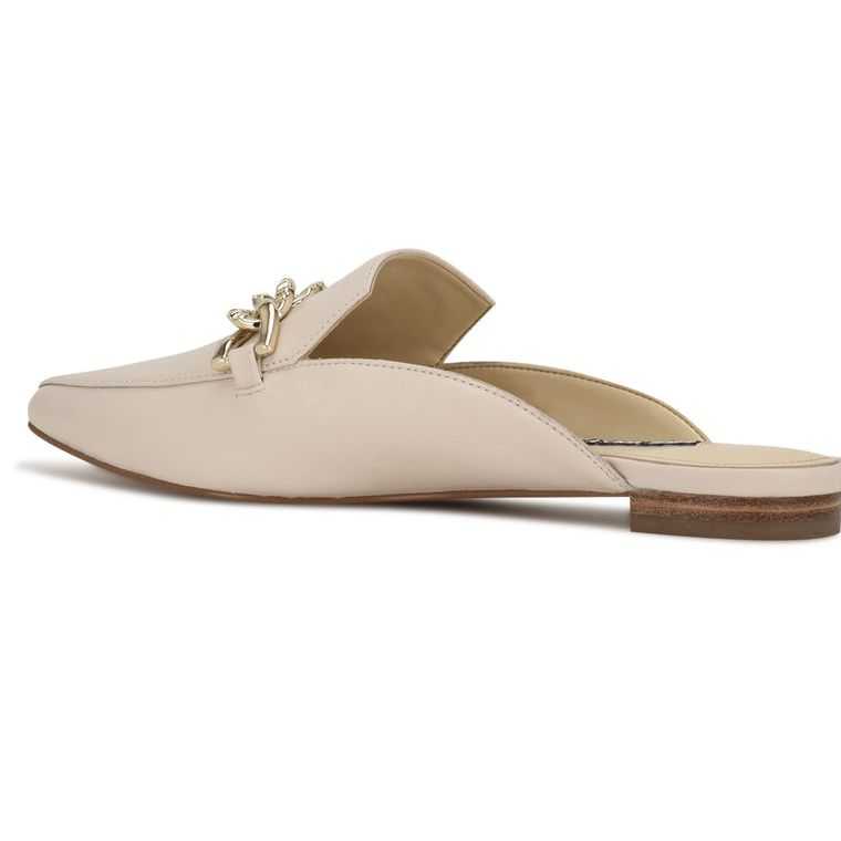 Nine West Azur Pointy Puntera Mules Creme | 3956-WXRJU