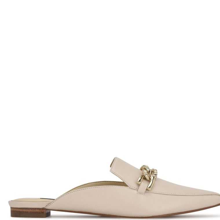 Nine West Azur Pointy Puntera Mules Creme | 3956-WXRJU