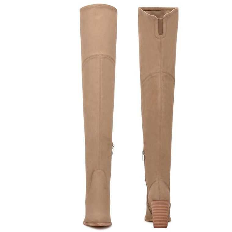 Nine West Barret Over The Knee Boots Beige Claro | 0432-KHJPA