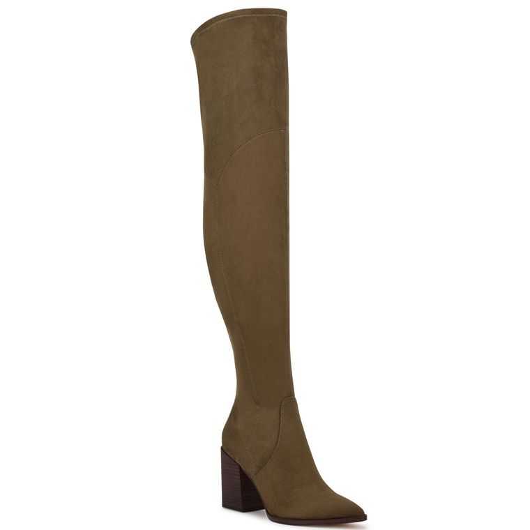 Nine West Barret Over The Knee Tacón Marrones Claro | 6403-KCVWZ