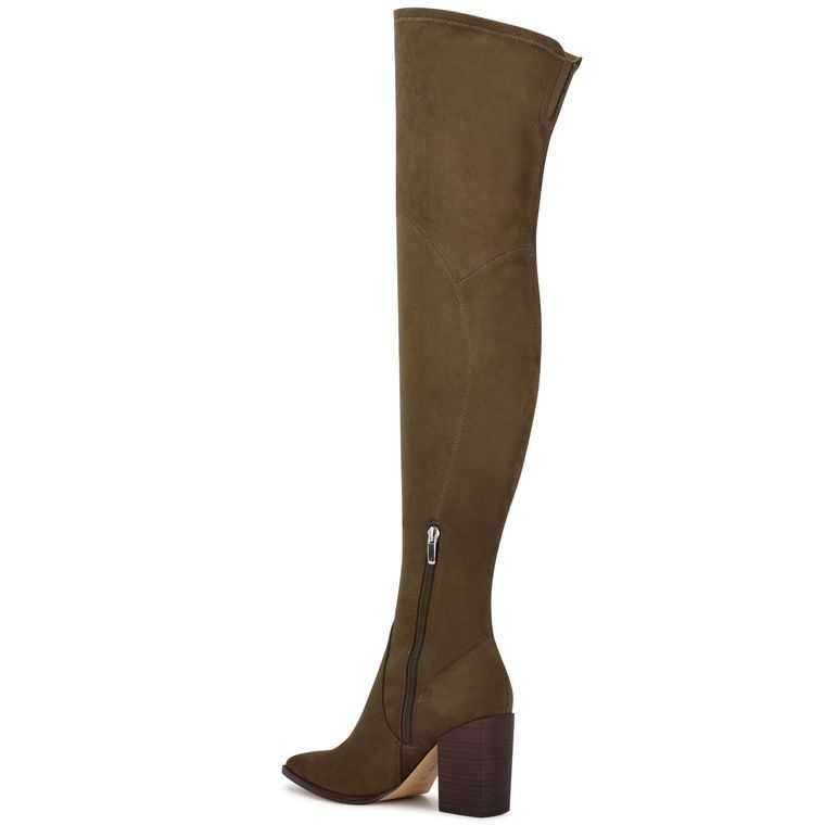 Nine West Barret Over The Knee Tacón Marrones Claro | 6403-KCVWZ