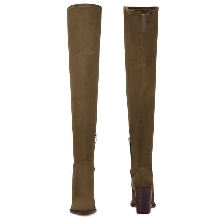 Nine West Barret Over The Knee Tacón Marrones Claro | 6403-KCVWZ