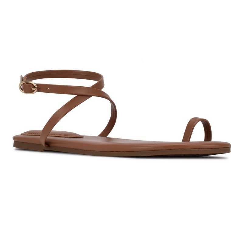 Nine West Baxter Sandals Beige Oscuro | 3619-SFBRE