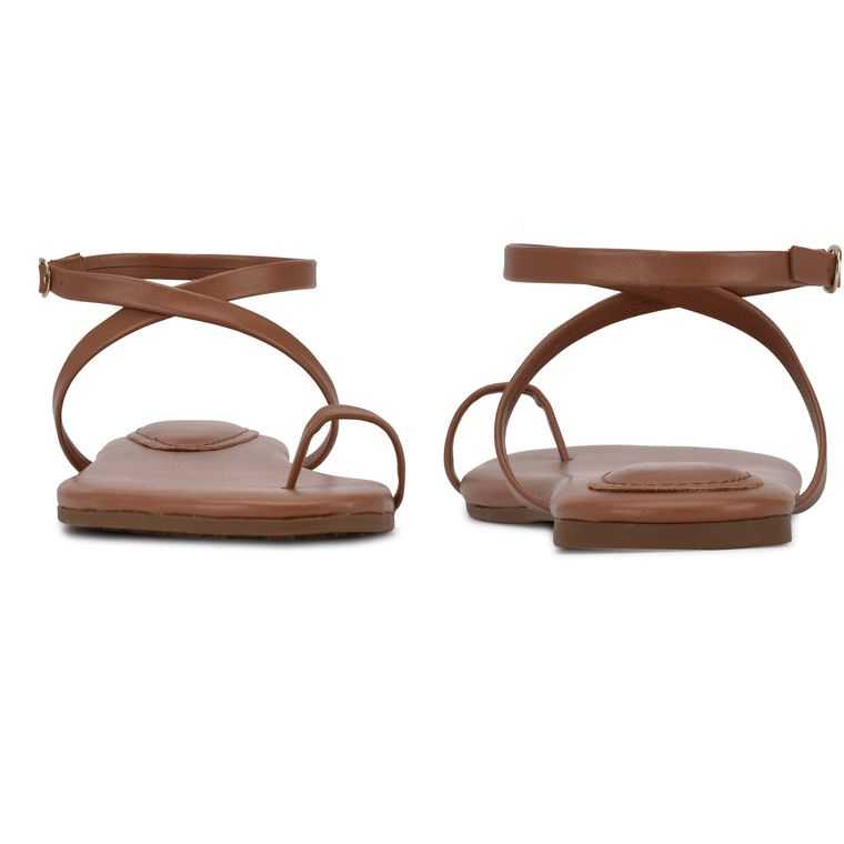 Nine West Baxter Sandals Beige Oscuro | 3619-SFBRE