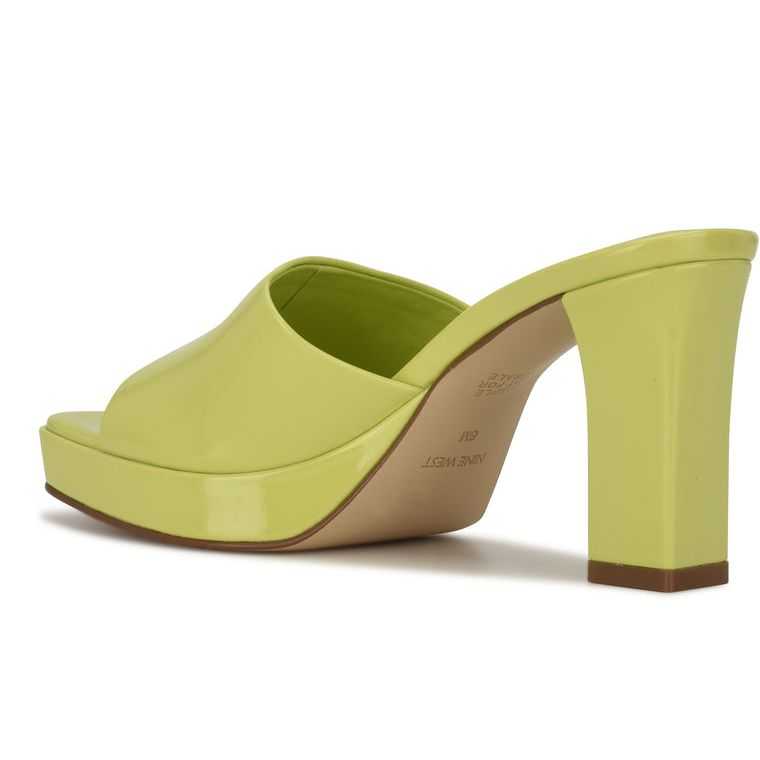 Nine West Behot Tacón Chanclas Sandals Verde | 5694-CJAGD