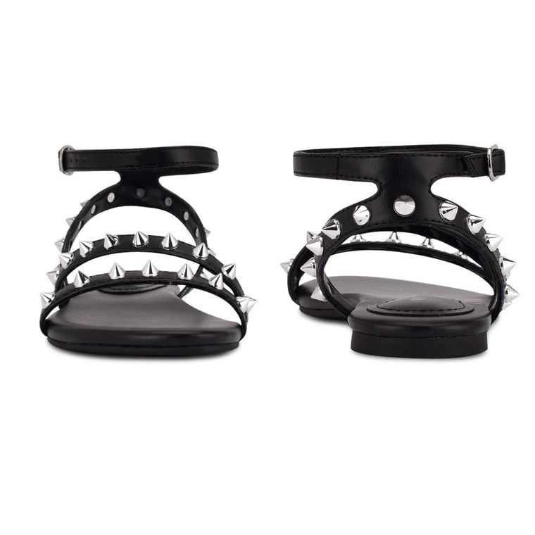 Nine West Bernie Studded Sandals Negras | 5340-STAPH