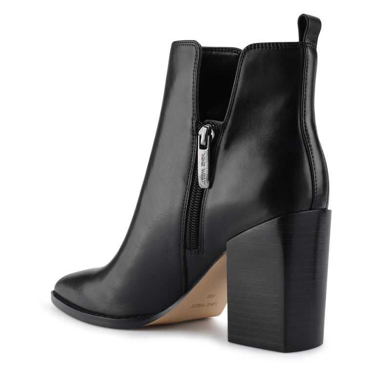 Nine West Birds Block Booties Negras | 3810-NKYDZ