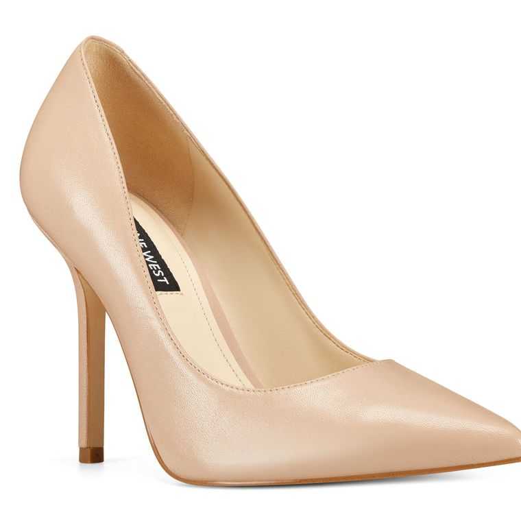 Nine West Bliss Pointy Puntera Pumps Beige Claro | 6537-AWZRE