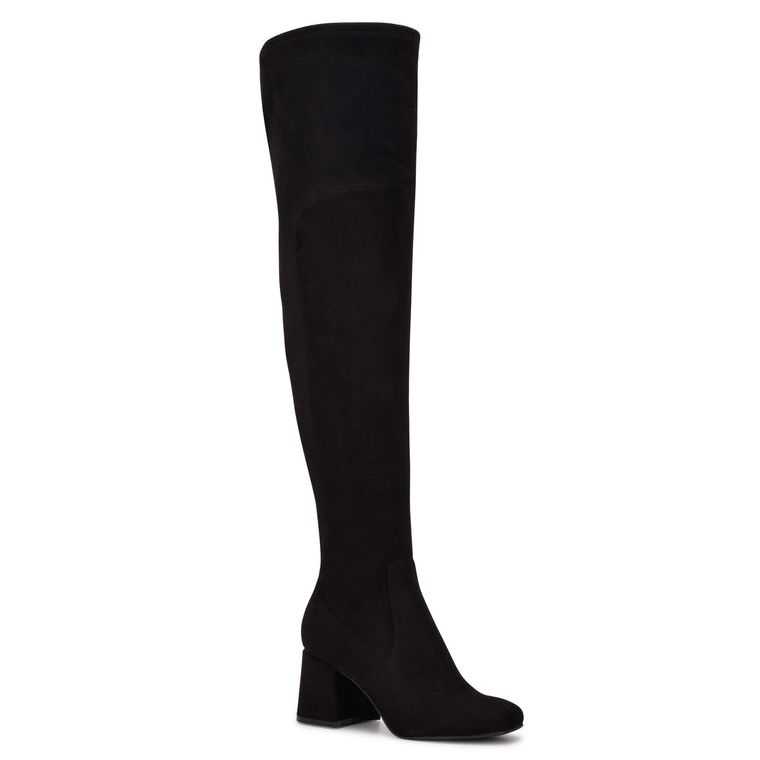 Nine West Blocky Over The Knee Boots Negras | 5203-OMEXU