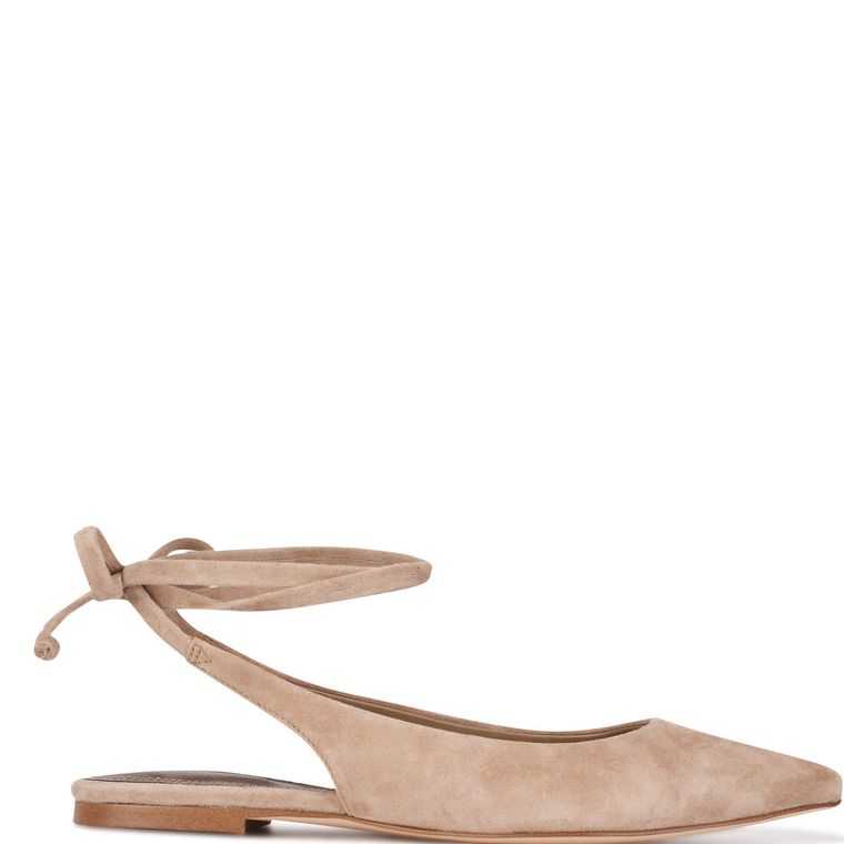 Nine West Bop Ankle Wrap Pointy Puntera Beige | 7054-ZTDPH