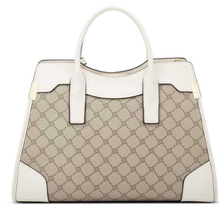 Nine West Branwen Jet Set Satchel Beige | 6143-UTPJG