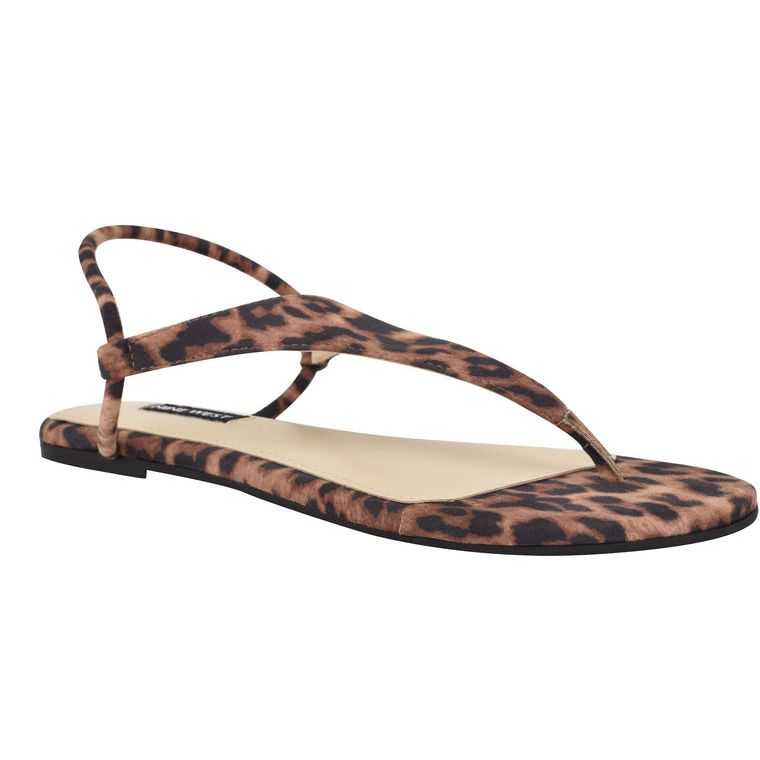 Nine West Braydin Stretch Planos Leopardo | 0639-OLWFR