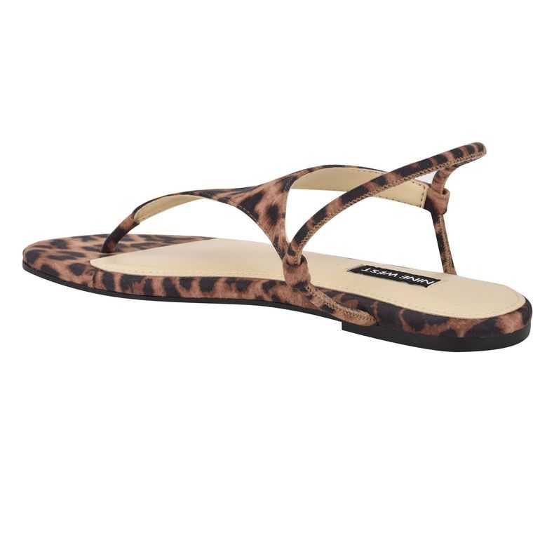 Nine West Braydin Stretch Planos Leopardo | 0639-OLWFR