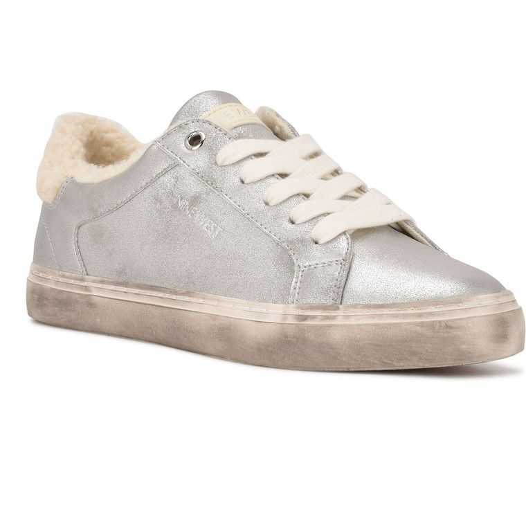 Nine West Bribe Casuales Sneakers Plateadas | 4659-PLRJI