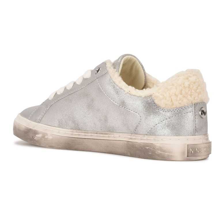 Nine West Bribe Casuales Sneakers Plateadas | 4659-PLRJI