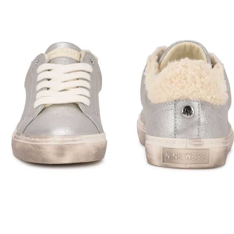 Nine West Bribe Casuales Sneakers Plateadas | 4659-PLRJI