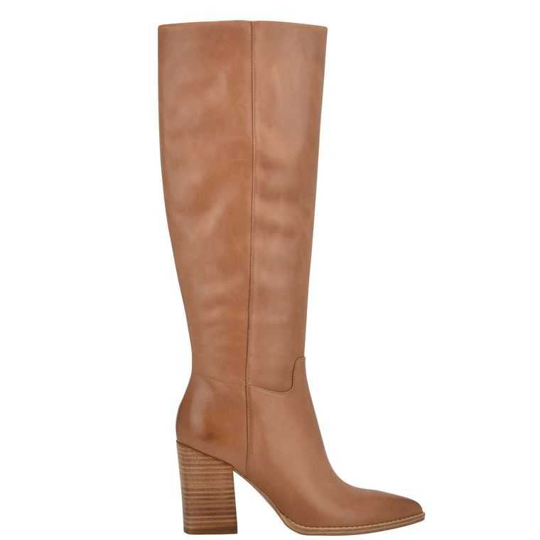 Nine West Brixe Tacón Beige | 3547-OIXUA