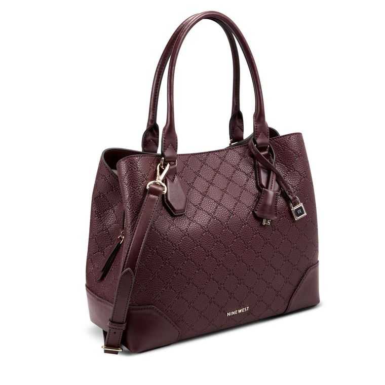 Nine West Brooklyn Jet Set Carryall Burdeos | 3690-PGUIX