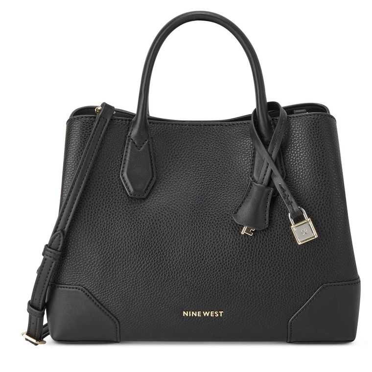 Nine West Brooklyn Jet Set Satchel Negras | 2960-JGPXN