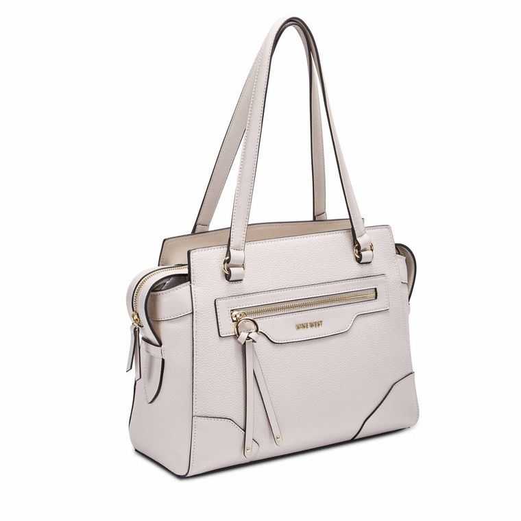 Nine West Brooklyn Jet Set Shldr Satchel Beige | 4630-APSRL