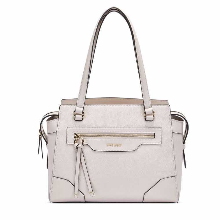 Nine West Brooklyn Jet Set Shldr Satchel Beige | 4630-APSRL