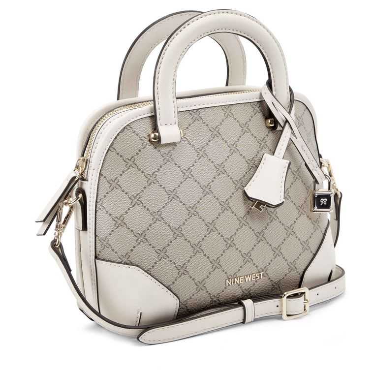 Nine West Brooklyn Mini Dome Satchel Beige | 1625-SNQJT