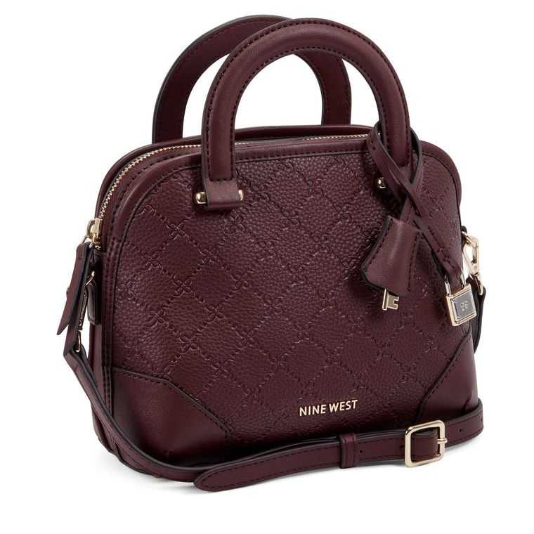 Nine West Brooklyn Mini Dome Satchel Burdeos | 0718-TGICQ