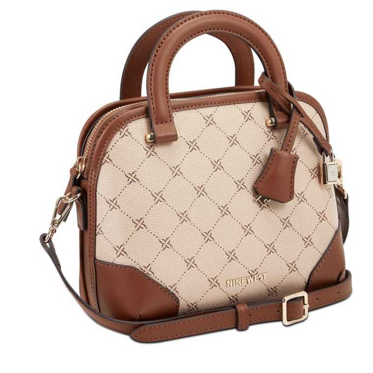 Nine West Brooklyn Mini Dome Satchel Kaki Marrones | 7160-CHIJD