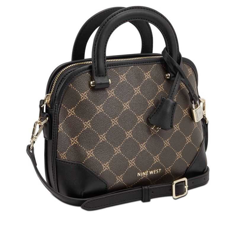 Nine West Brooklyn Mini Dome Satchel Marrones | 1427-RSAPW