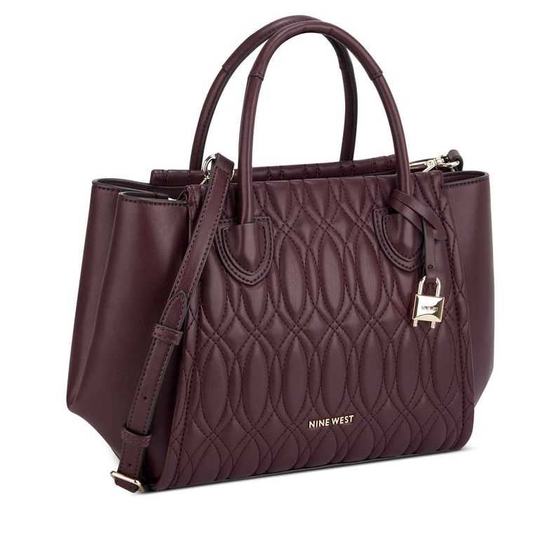 Nine West Camden Jet Set Satchel Burdeos | 1485-MRLQP