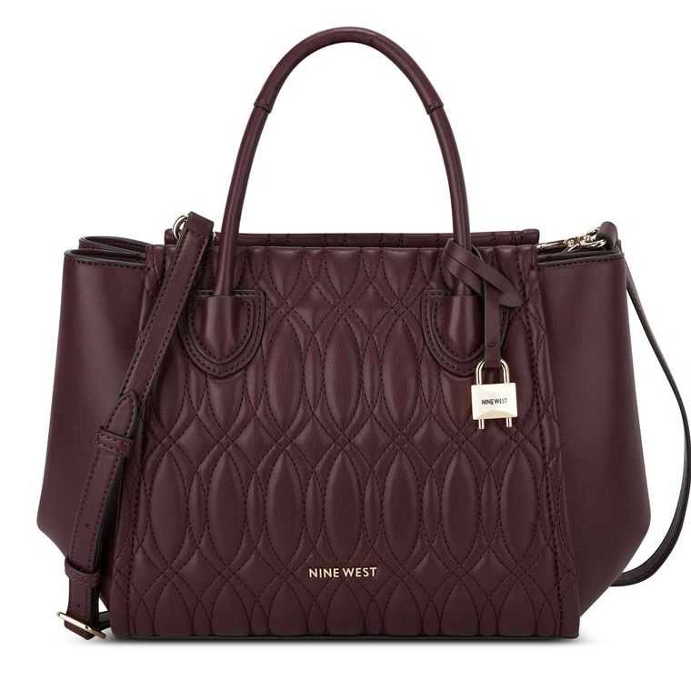 Nine West Camden Jet Set Satchel Burdeos | 1485-MRLQP