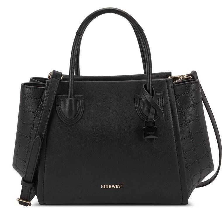 Nine West Camden Jet Set Satchel Negras | 2980-UJRFV